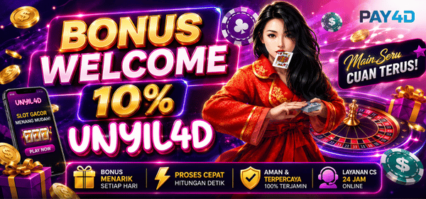 Banner promo UNYIL4D Bonus Deposit Welcome 10%